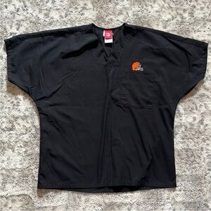 Cleveland browns unisex v neck scrub top